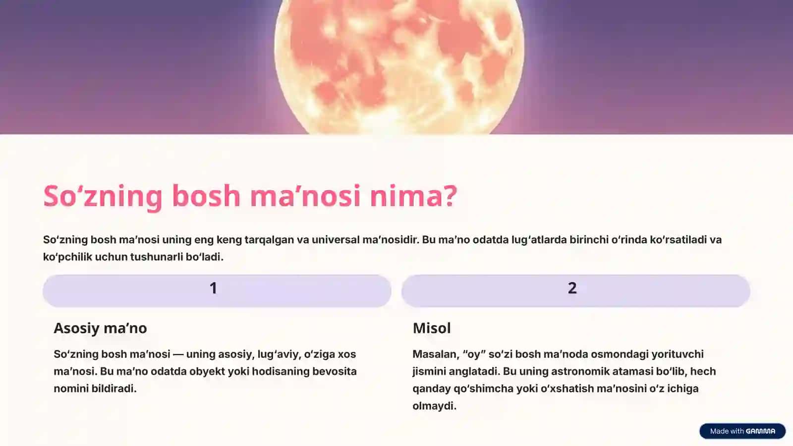 Matn ustida ishlash: So‘zning bosh va ko‘chma ma’nosi 4