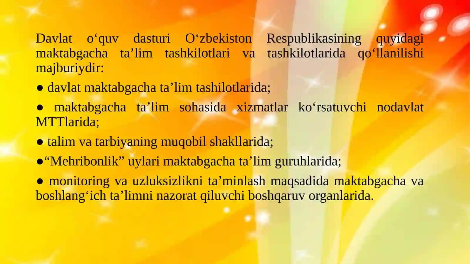 “Ilkqadam” davlat o’quv dasturida bolalarni nutqini o’stirish mazmuni 4