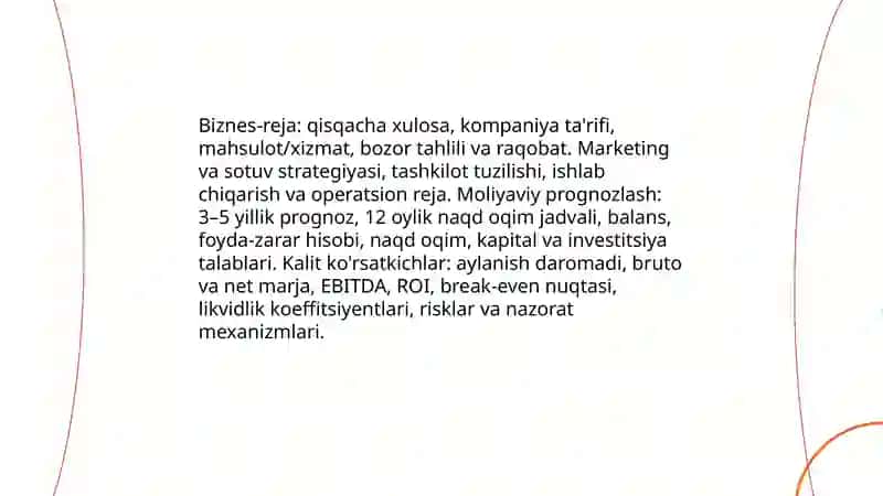 KICHIK BIZNES VA TADBIRKORLIK FAOLIYATINI TASHKIL ETISH VA BOSHQARISH 4