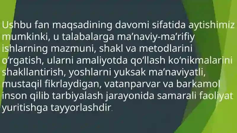 Ma’naviyma’rifiyishlarnitashkiletishmetodikasi 4