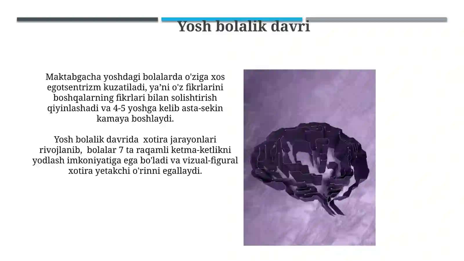 Psixik rivojlanish hamda uni davrlashtirish 4