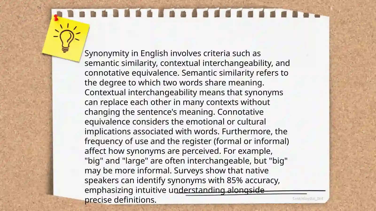 Criteria of synonymity and Classification of synonyms 4