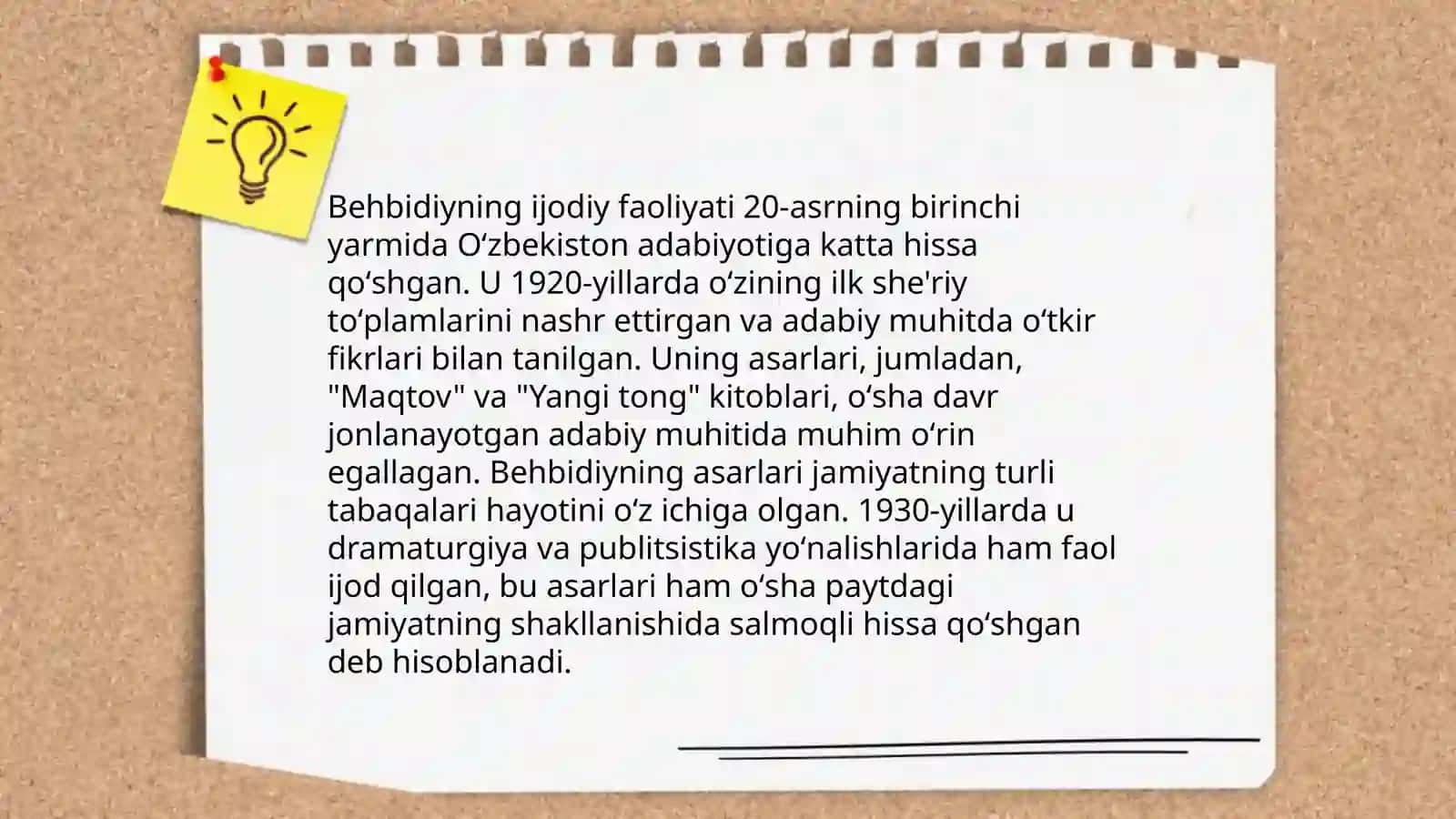 Behbidiyning asarlari 4