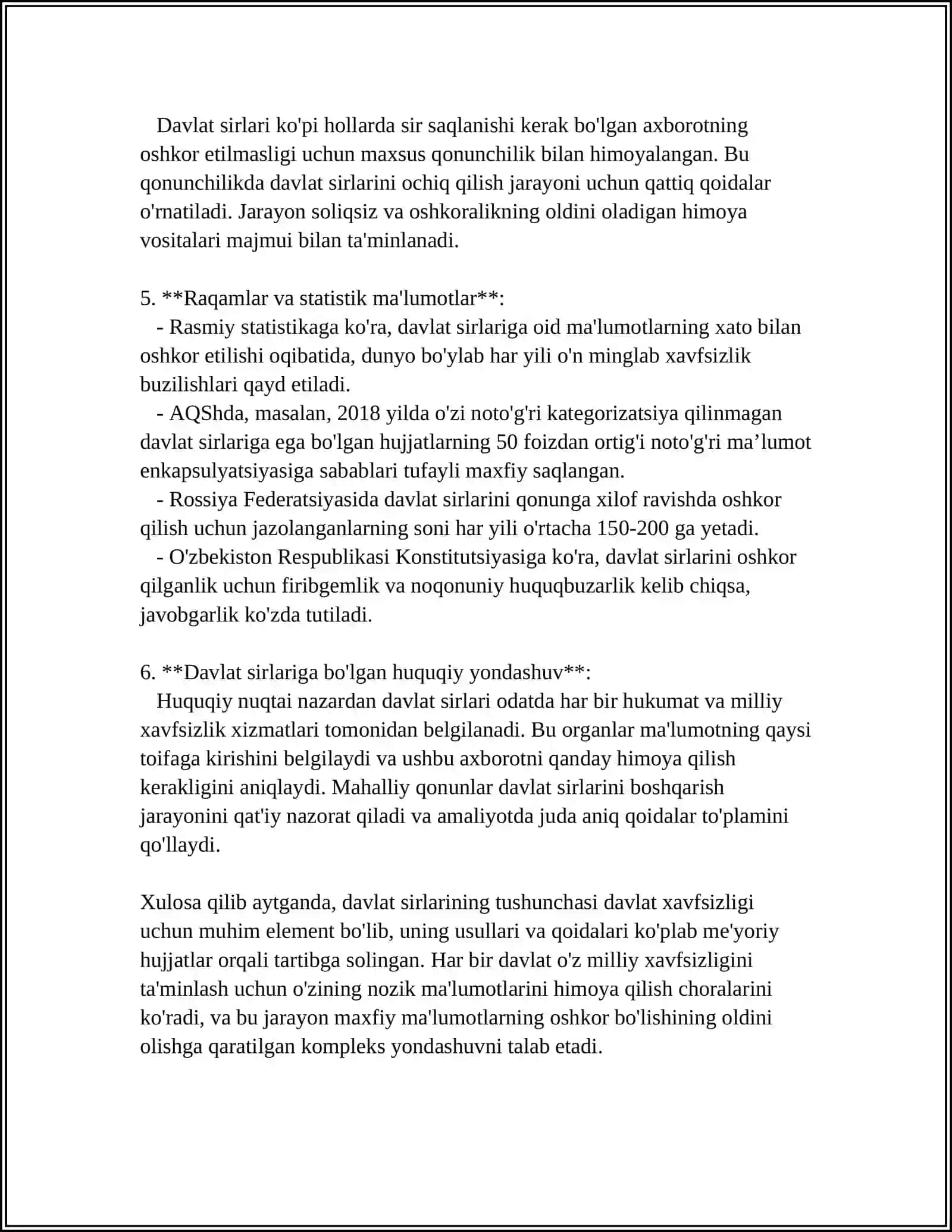DAVLAT SIRLARINI SAQLASH 4