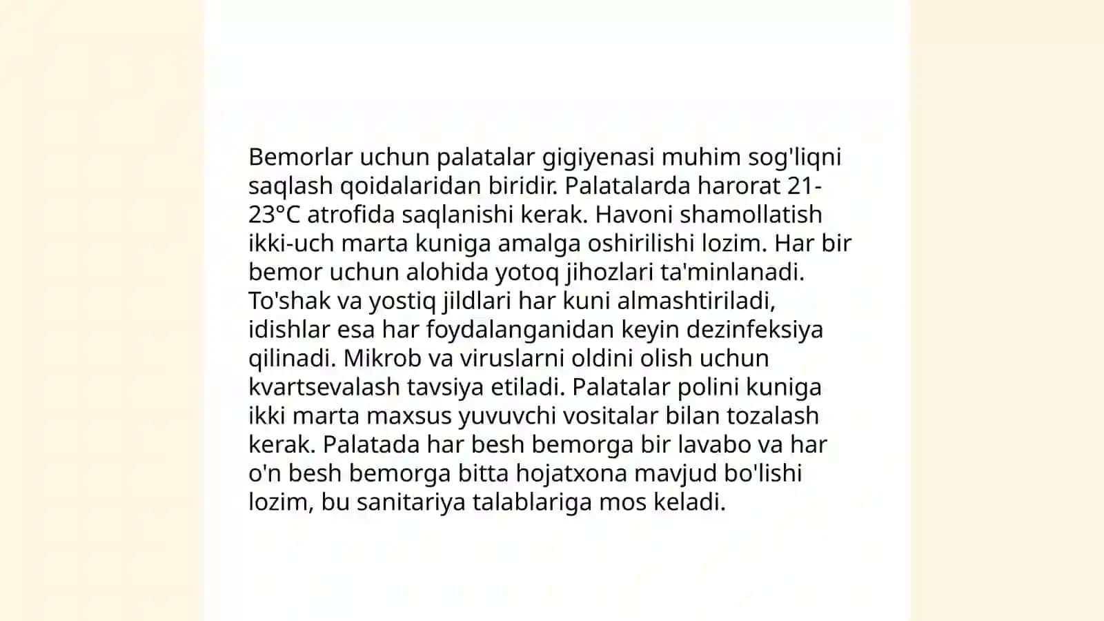 Davolash profilaktika muassasalarining gigiyenasi 4