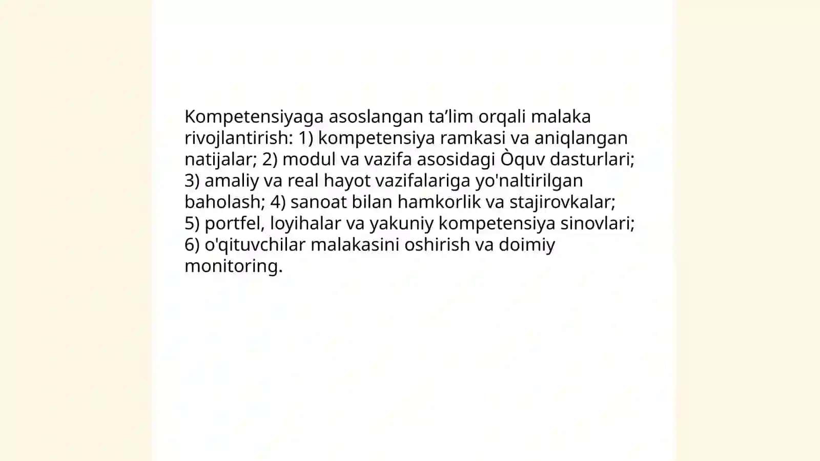 Òquv ishlarida kònikma va malakani shakllantirish 4