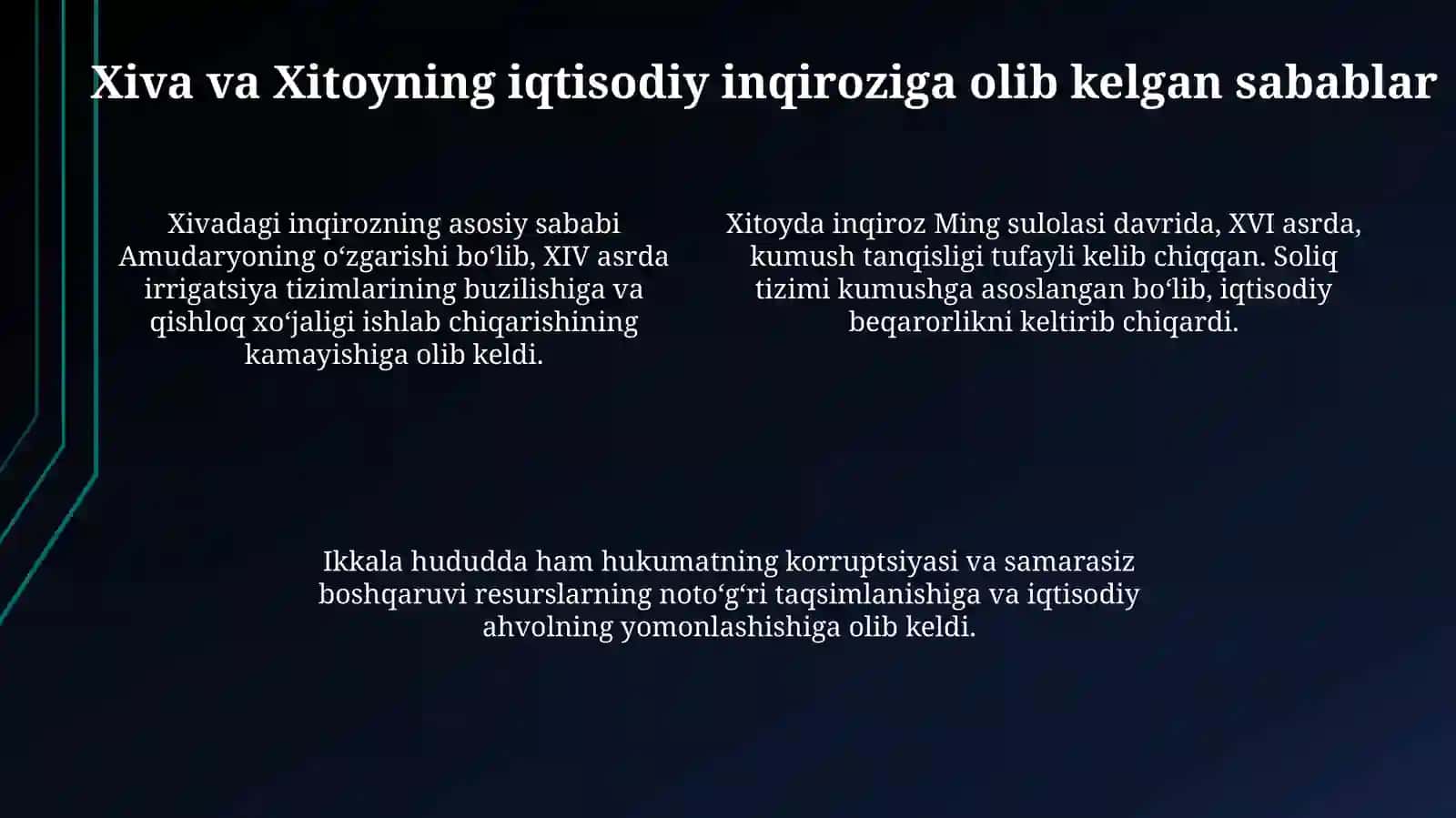 Soʻnggi oʻrta asrlarda Xiva va Xitoyning iqtisodiy inqirozi 4