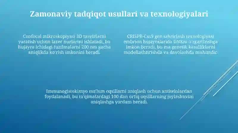 Embriologiya va gistologiyada fan yutuqlari va istiqbollari 4