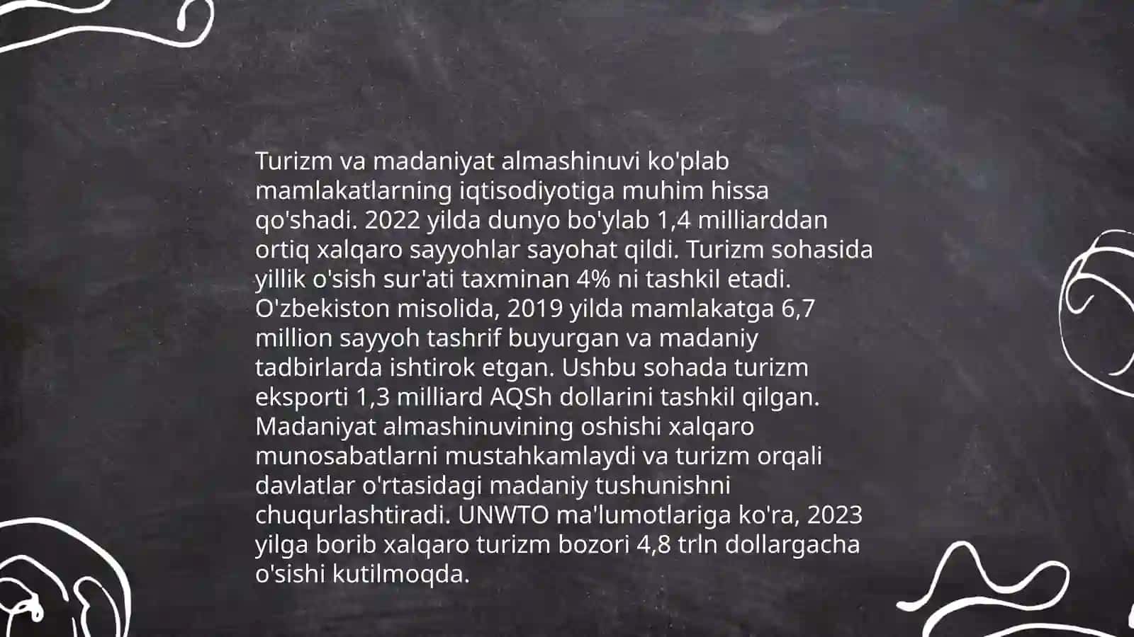 Turizm faoliyati va uning o'rni 4