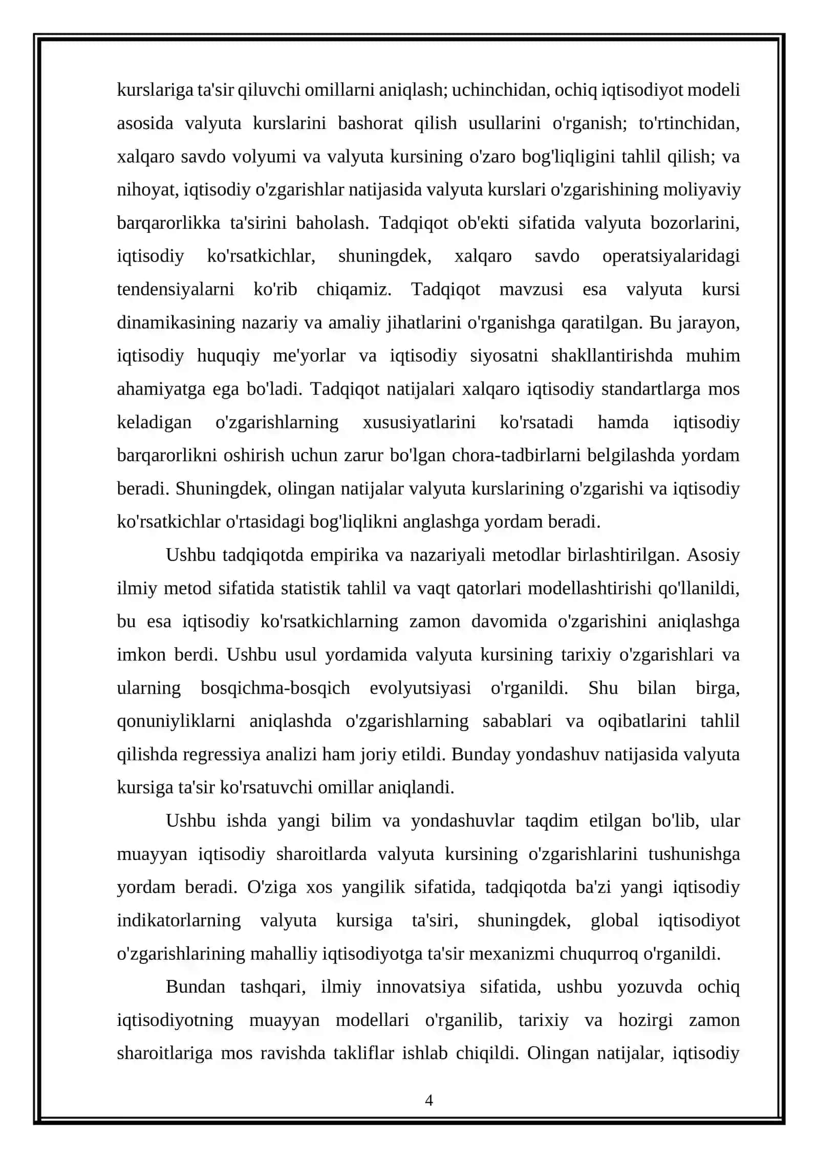 Valyuta kursi dinamikasi va ochiq iqtisodiyot modellari 4