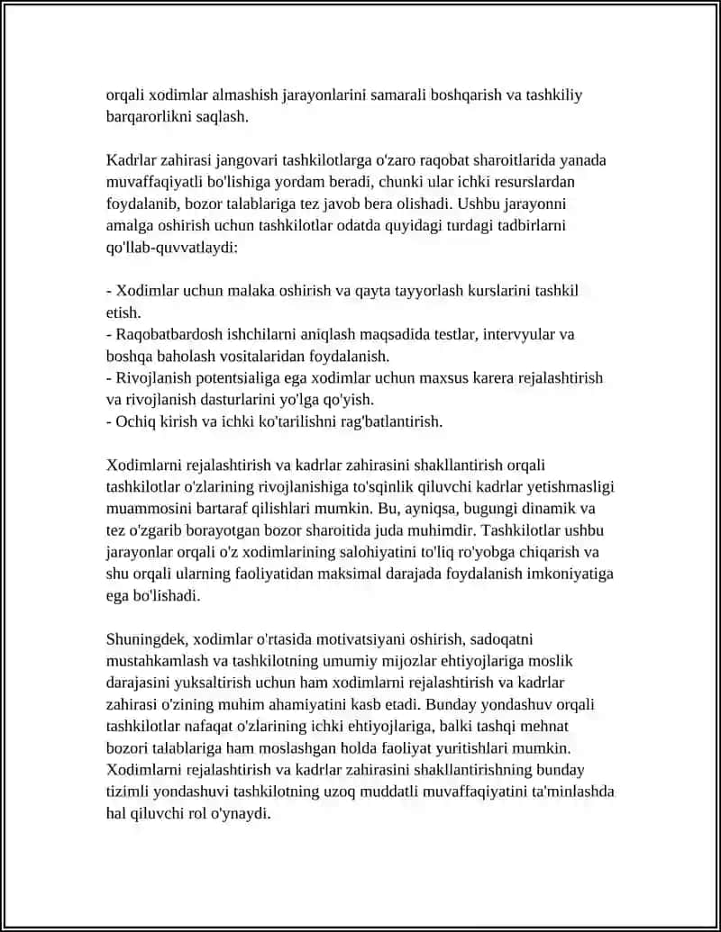 XODIMLARNI BOSHQARISH VA MALAKASINI OSHIRISH 4