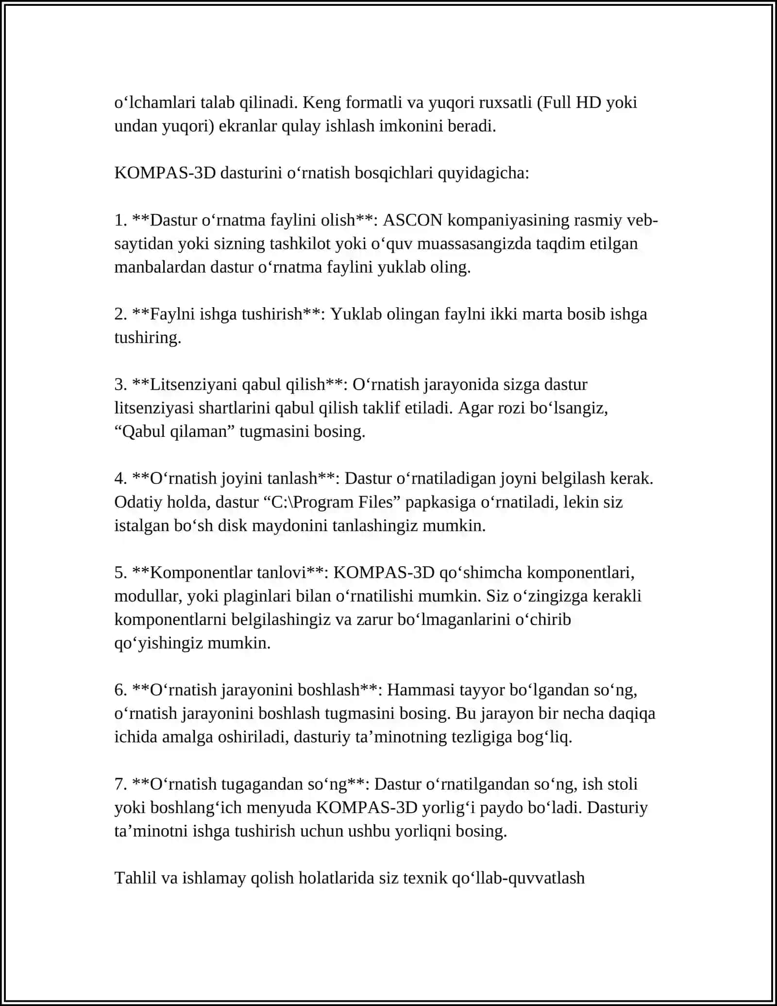 KOMPAS 3D GRAFIK REDAKTIRINI ISHGA TUSHIRISH 4