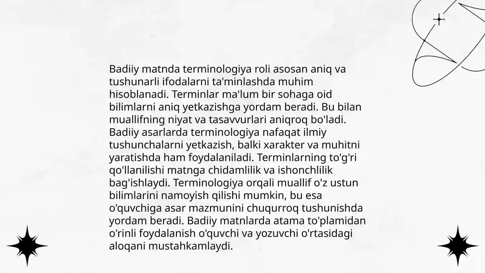 Badiiy matnda terminlar qoʻllanishining lingvopoetik xususiyatlari 4