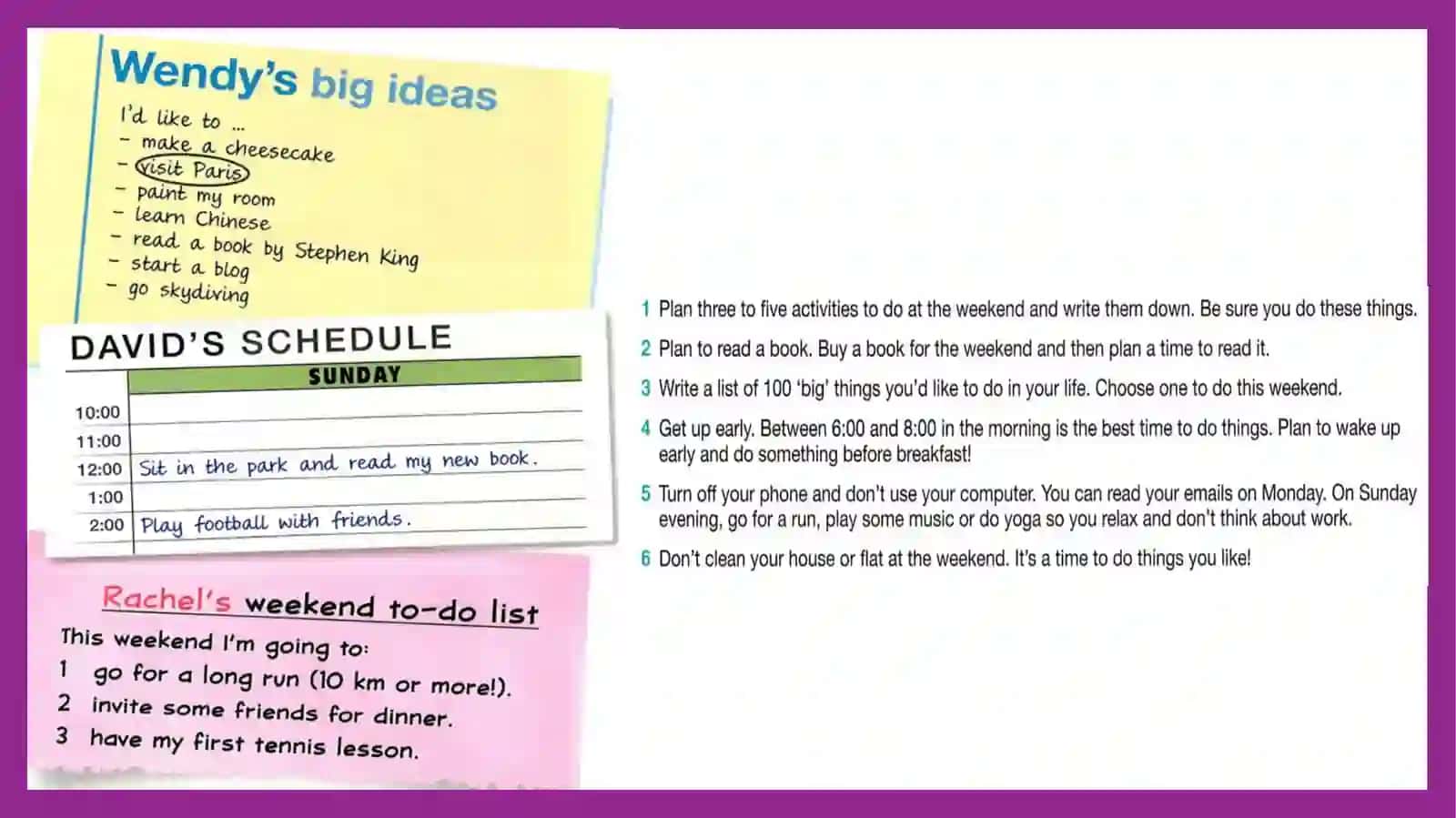 Be going to; common verbs and collocations 4