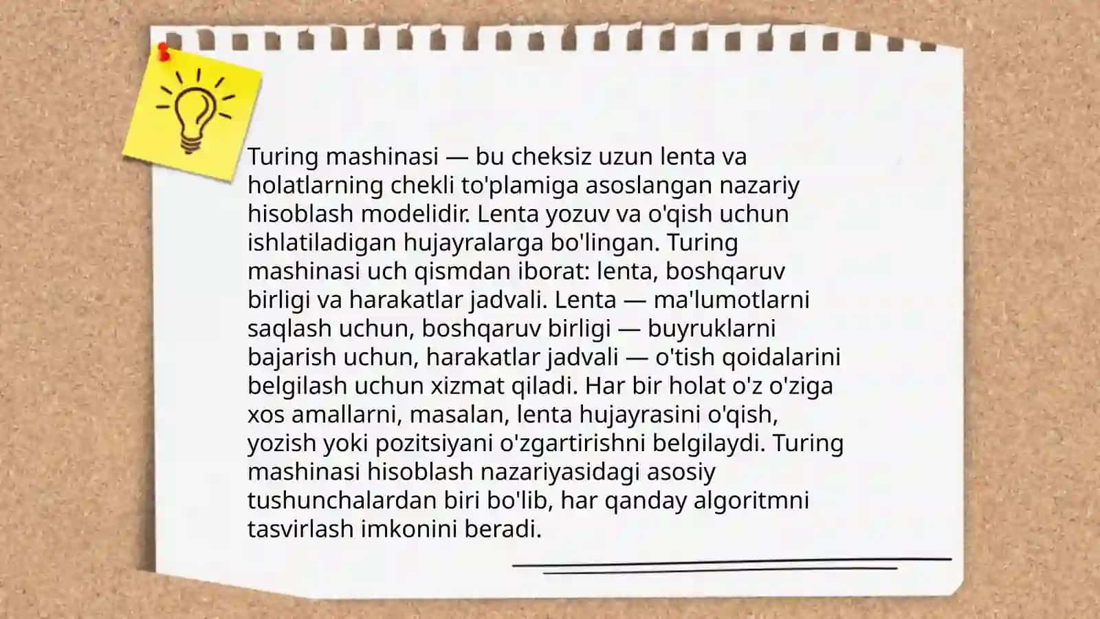 Tyuring mashinasida murakkab algoritmni realizasiya qilish va amallar bajarish 4