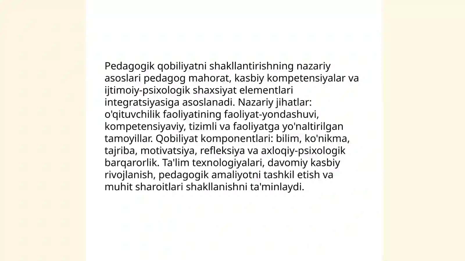 Pedagogik qobiliyatni shakllantirish yo‘llari 4