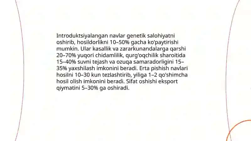 O'simliklar introduksiyasining iqtisodiy va qiwloq xojaligidagi ahamiyati 4