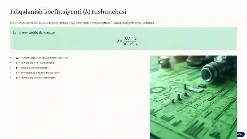Gidravlik ishqalanish koeffitsiyentini aniqlashning nazariy asoslari 4