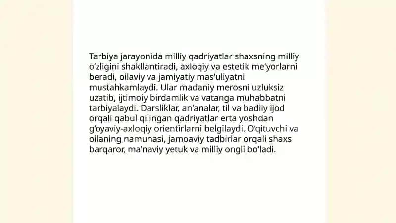 Milliy qadriyatlar asosida shaxs dunyoqarashini shakllantirish 4