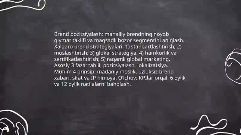 Mahalliy brendlarni global bozorda ilgari surish imkoniyatlari 4