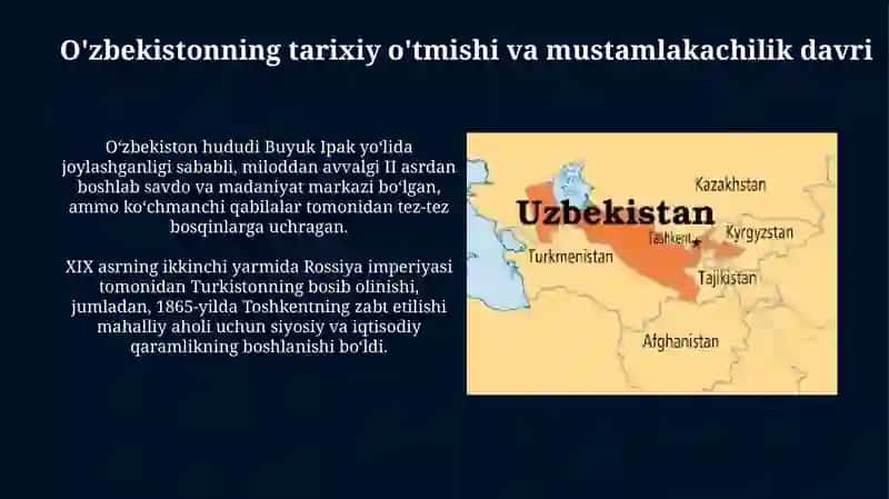 Mustaqil O'zbekiston Respublikasining tashkil topishi va uning tarixiy ahamiyati 4