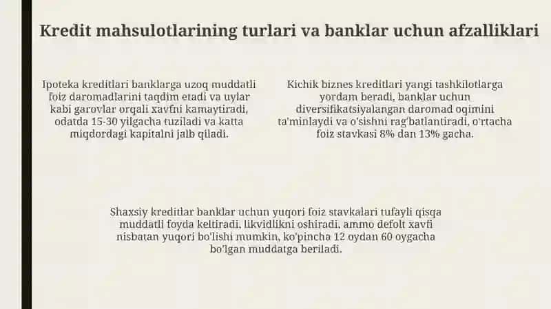 Kredit mahsulotlarining bank raqobatidagi roli 4