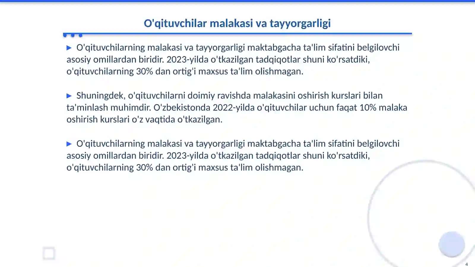 Maktabgacha ta'lim sohasida muammolar va yechimlar 4