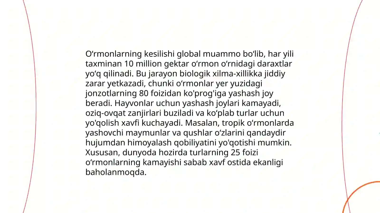 Hayvonot dunyosiga ta’sir qiluvchi tabiiy va antropogen omillar va uning oqibatlarini o‘rganish 4