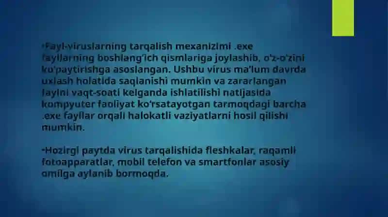 Kompyuter viruslari va virusdan himoyalash usullari 4