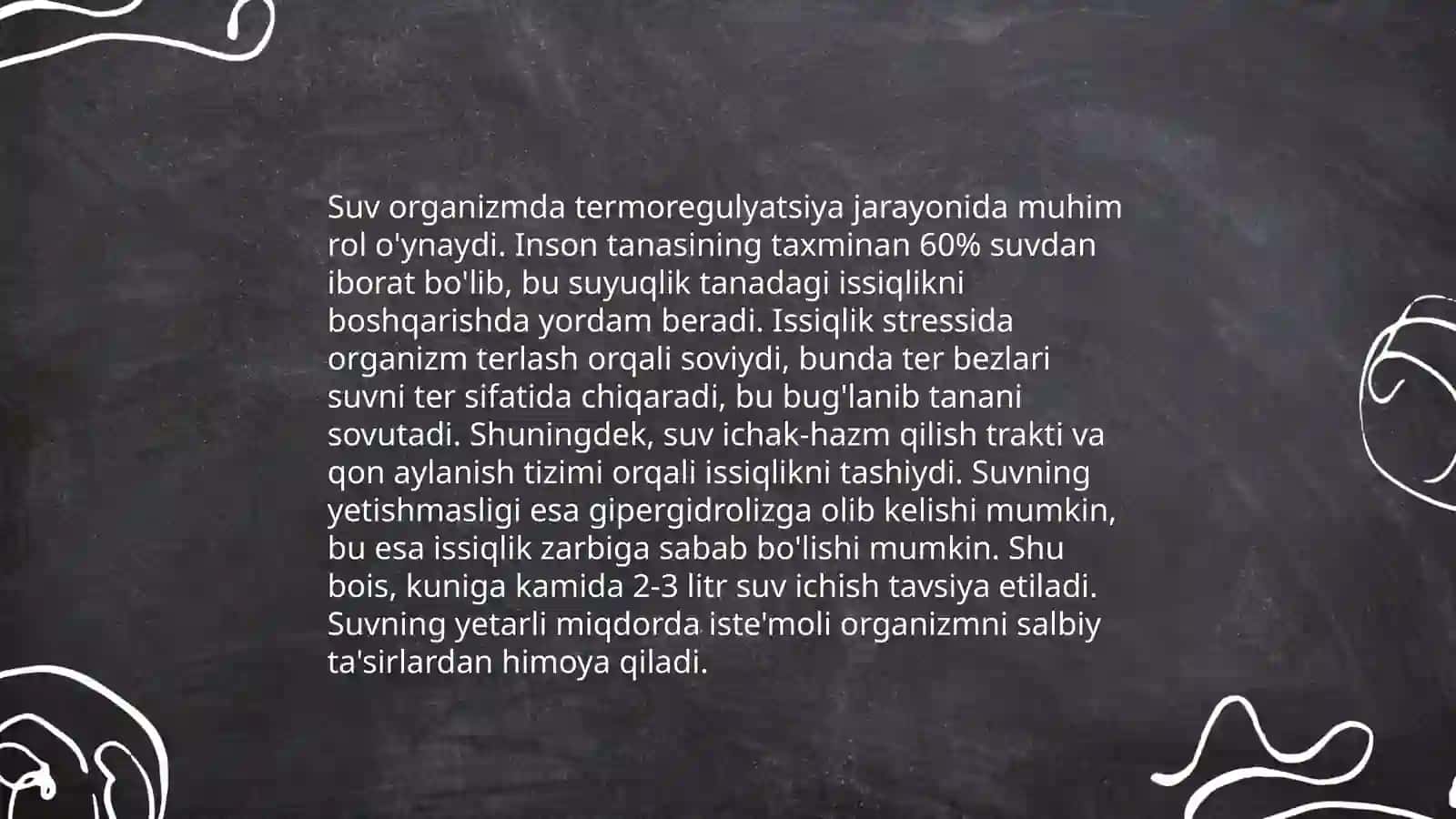 Suvning fiziologik va gigiyenik ro'li uning epidemiologik ahamiyati 4