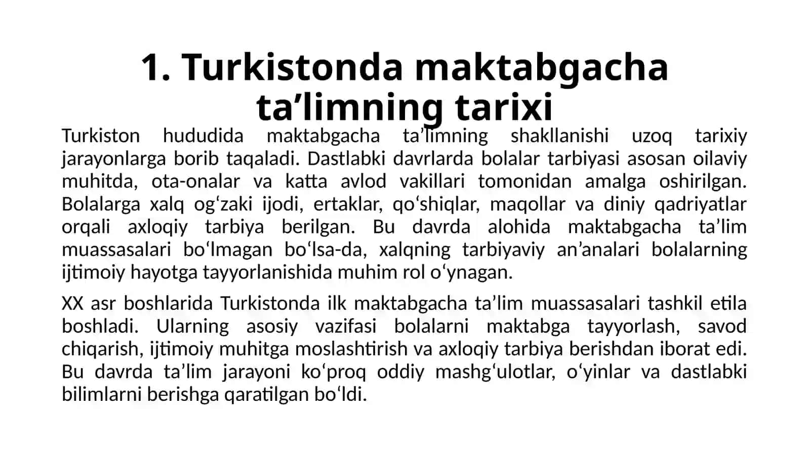 Turkistonda maktabgacha ta’limning tarixi 4