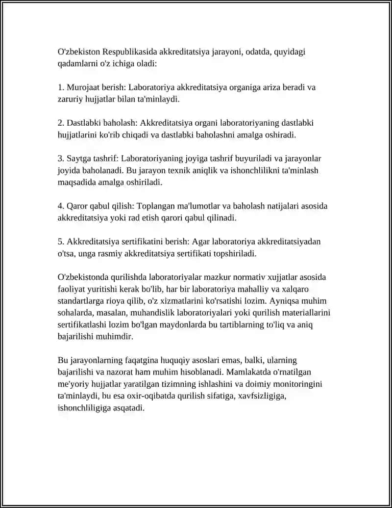 Attestatsiya va akkreditatsiyadan o'tkazish tartibi 4
