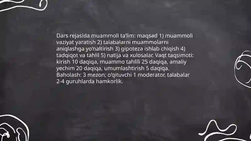Ta’limda innovatsion pedagogik texnologiyalar. Muammoli ta’lim metodlari 4