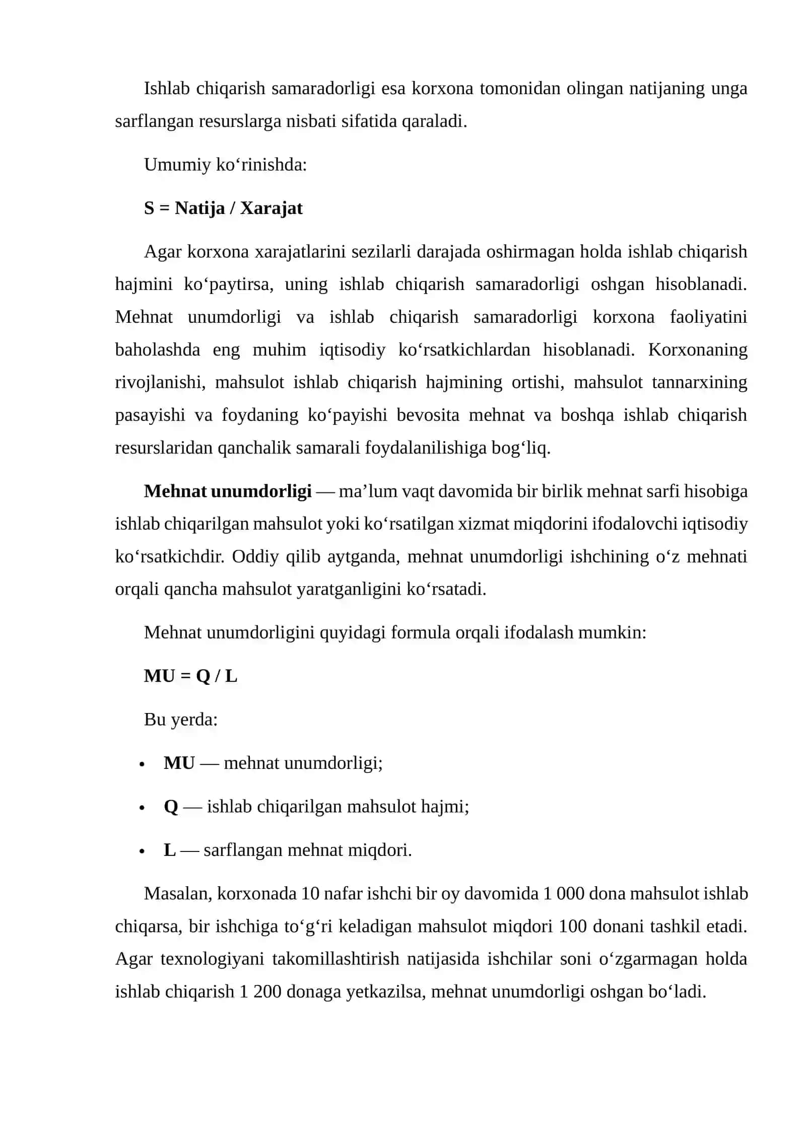 O‘ZBEKISTON VA BAHORIY MAMLAKATLAR KORXONALARIDA MEHNAT UNUMDORLIGI VA ISHLAB CHIQARISH SAMARADORLIGI DINAMIKASI BO‘YICHA QIYOSIY DIAGRAMMA VA GRAFIK TUZISH 4