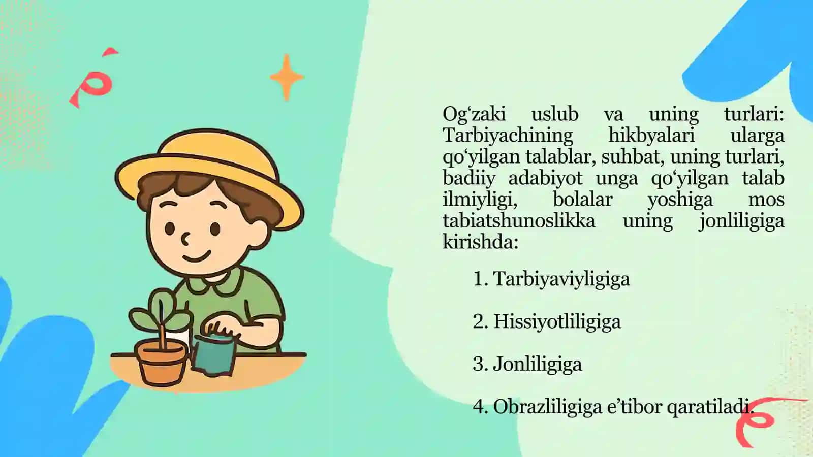 Bolalarni tabiat bilan tanishtirishda og‘zaki metoddan foydalanish 4