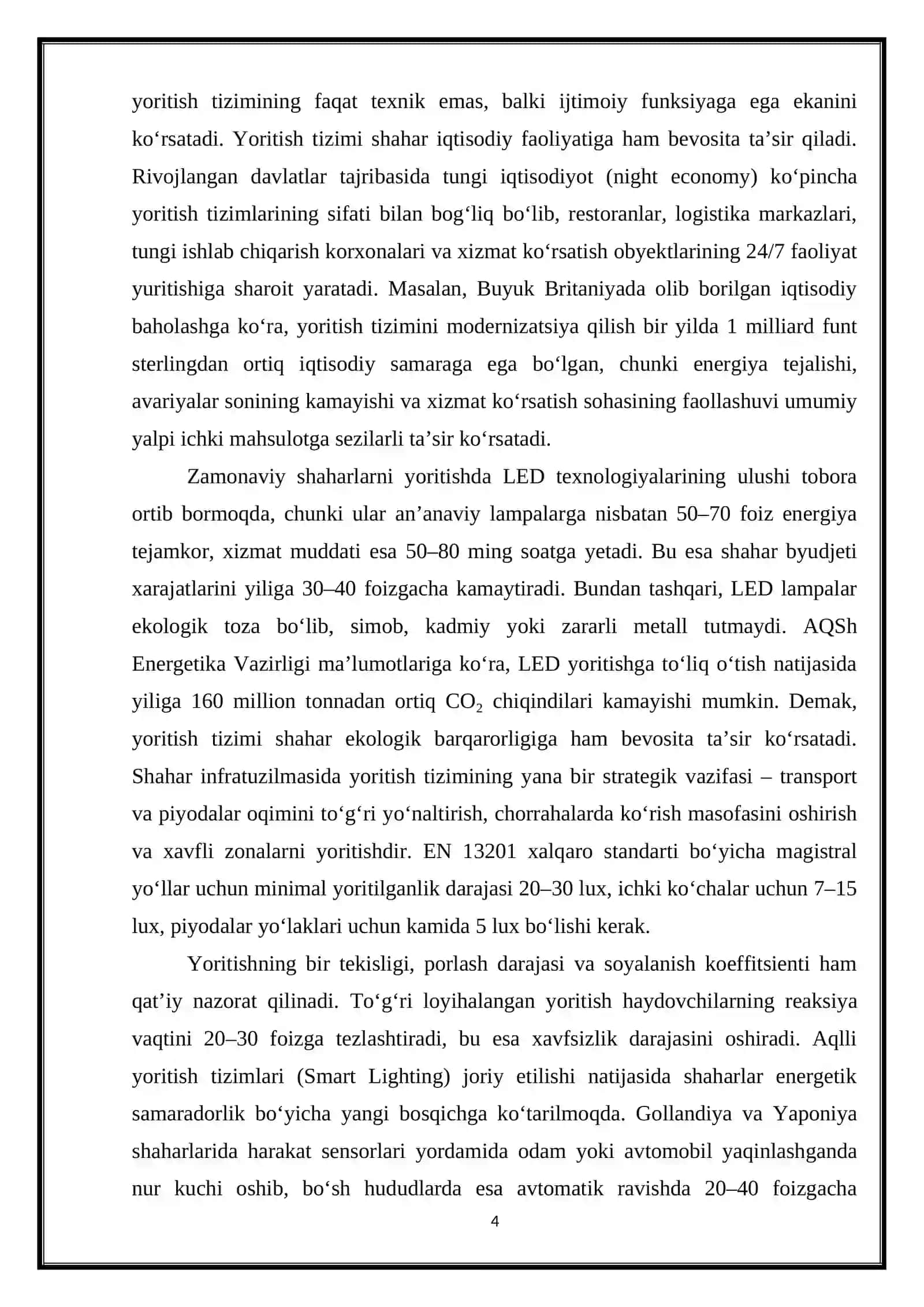 Shahar yo'llar va ko'chalar yoritish tizimini loyihalash 4