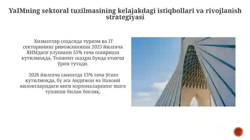 Oʻzbekistonda yalpi ichki mahsulotning tarmoq tuzilmasi tahlili 4