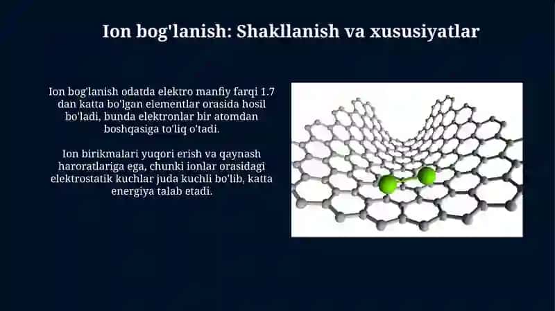 Kimyoviy bog'lanishlar 4