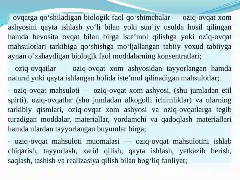 Chorvachilik Mahsulotlari Sifatini Taminlash 4