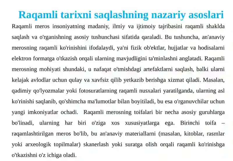 Raqamlitarix nisaqlash 4