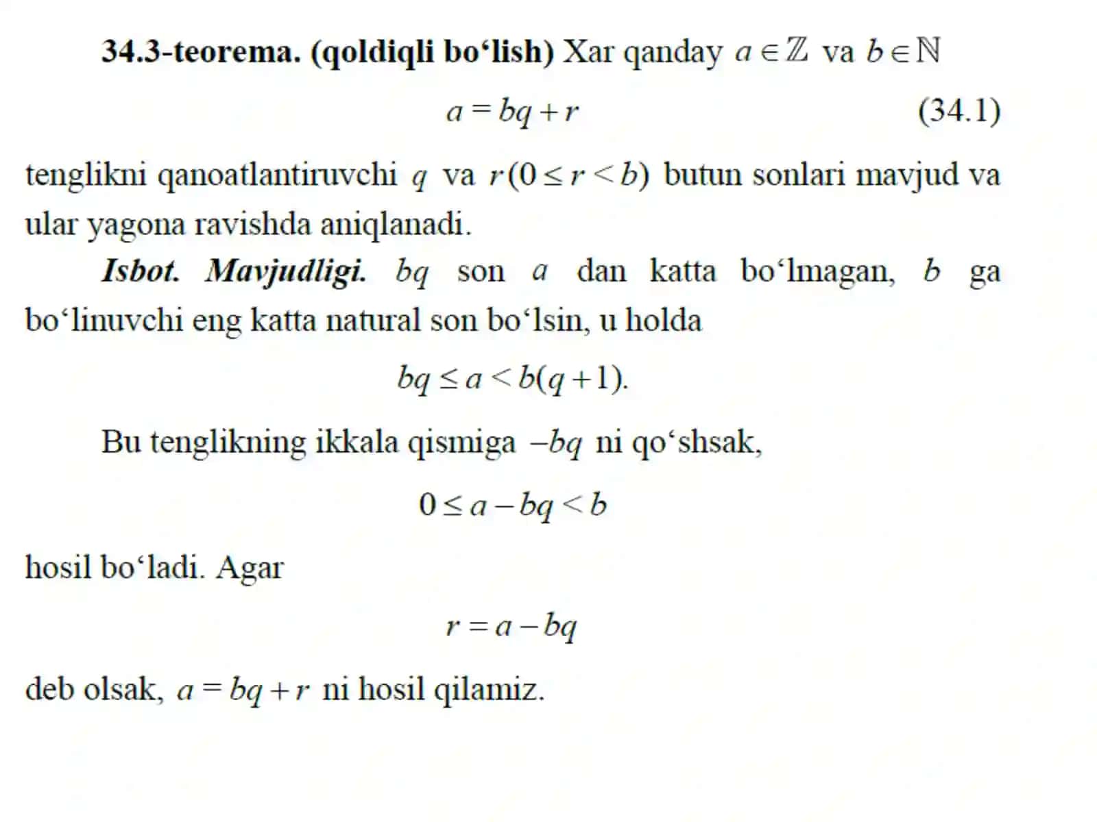 Bo‘linish belgilari. Sonlarning umumiy bo‘luvchi siva karralisi 4