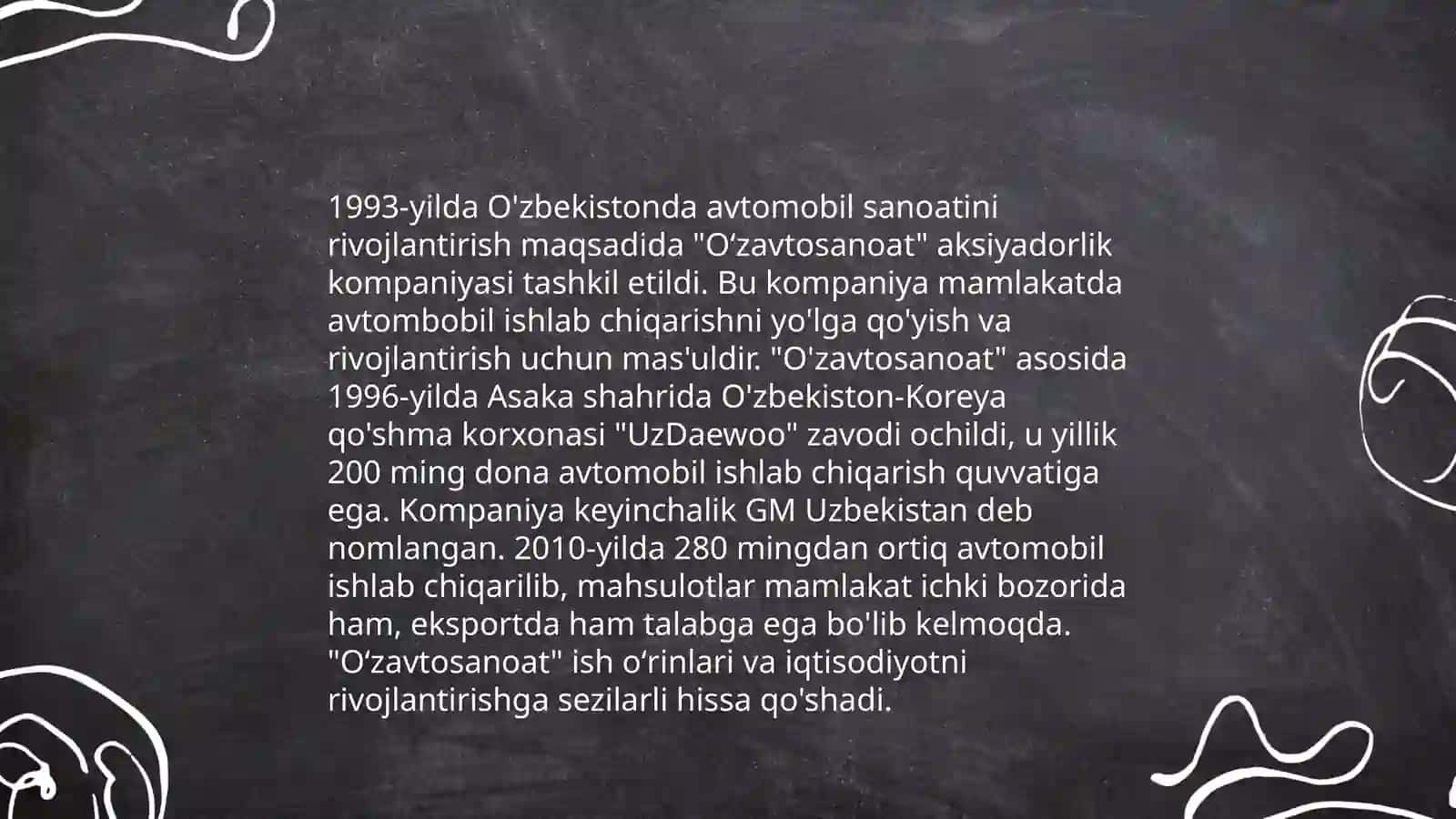 Oʻzbekistonda avtamabilsozlik 1994-2024 yillarda 4