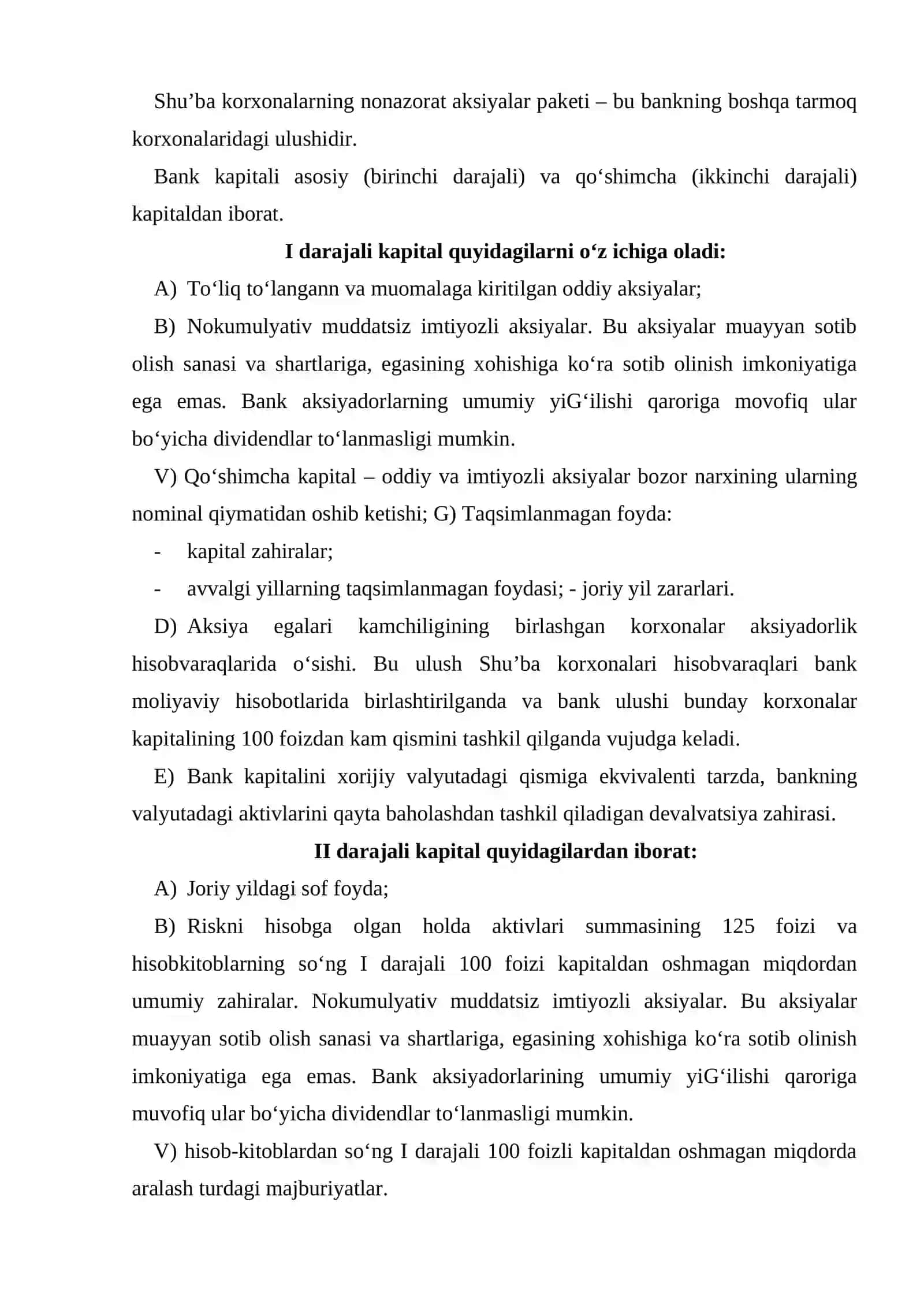 Tijorat banklarining kapitalini boshqarish 4
