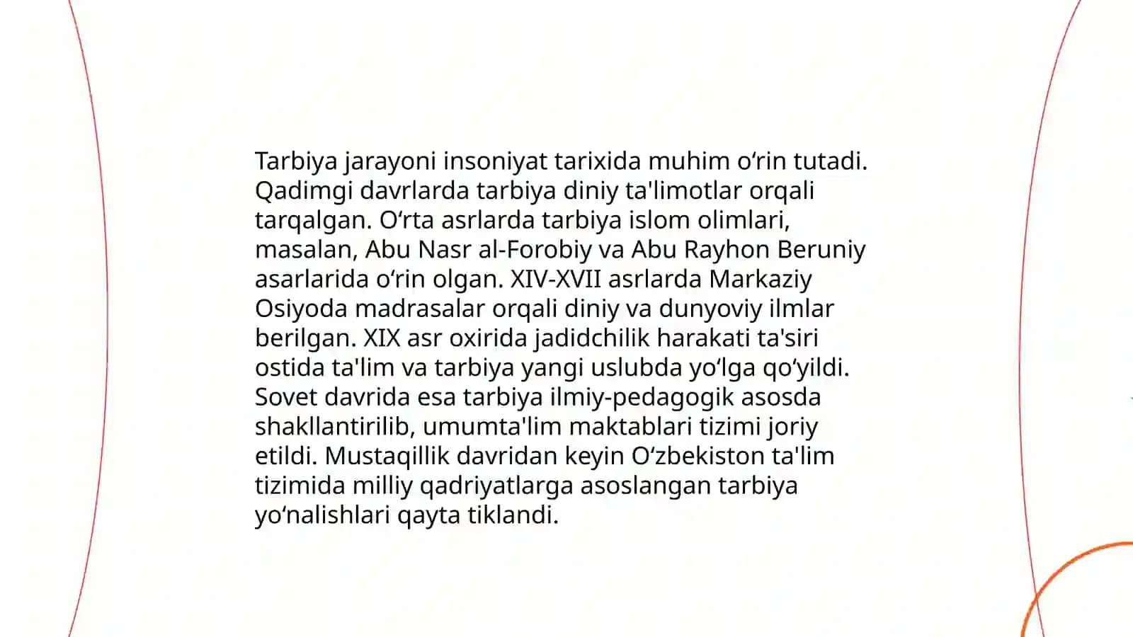 Tarbiya fanini oʻziga xosliklarini qiyosiy tahlili 4