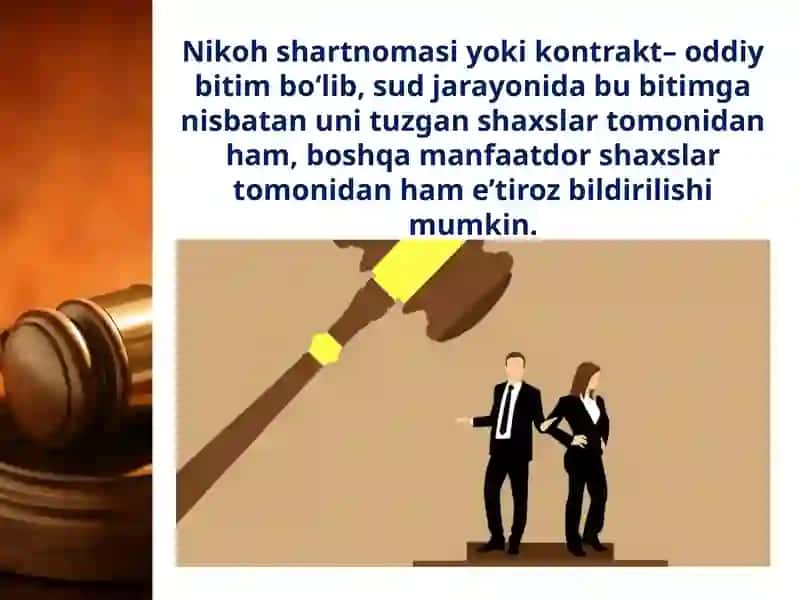 Er va xotin mol-mulkiningshartnomaviy tartibi va aliment 4