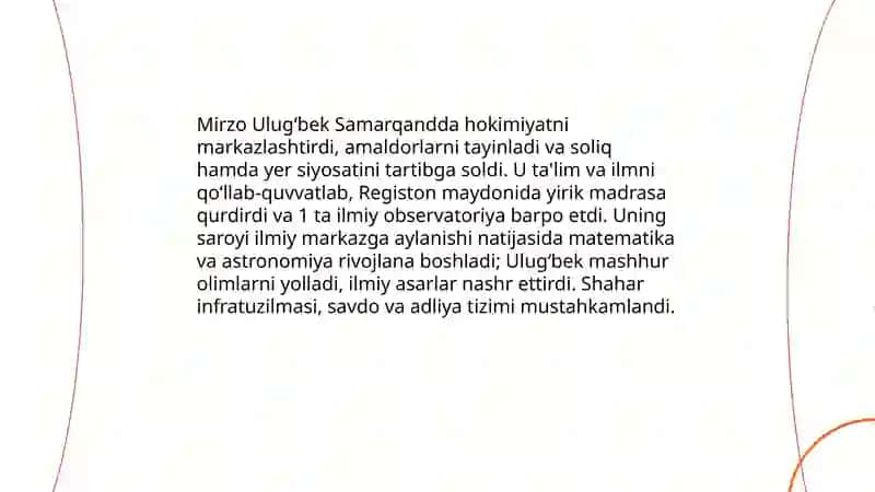 Mirzo Ulugʻbek davlat arbobi va olim 4