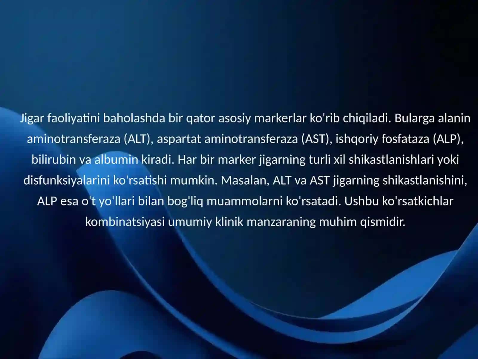 Jigar testlari anomaliyalarni baholash algoritmi 4