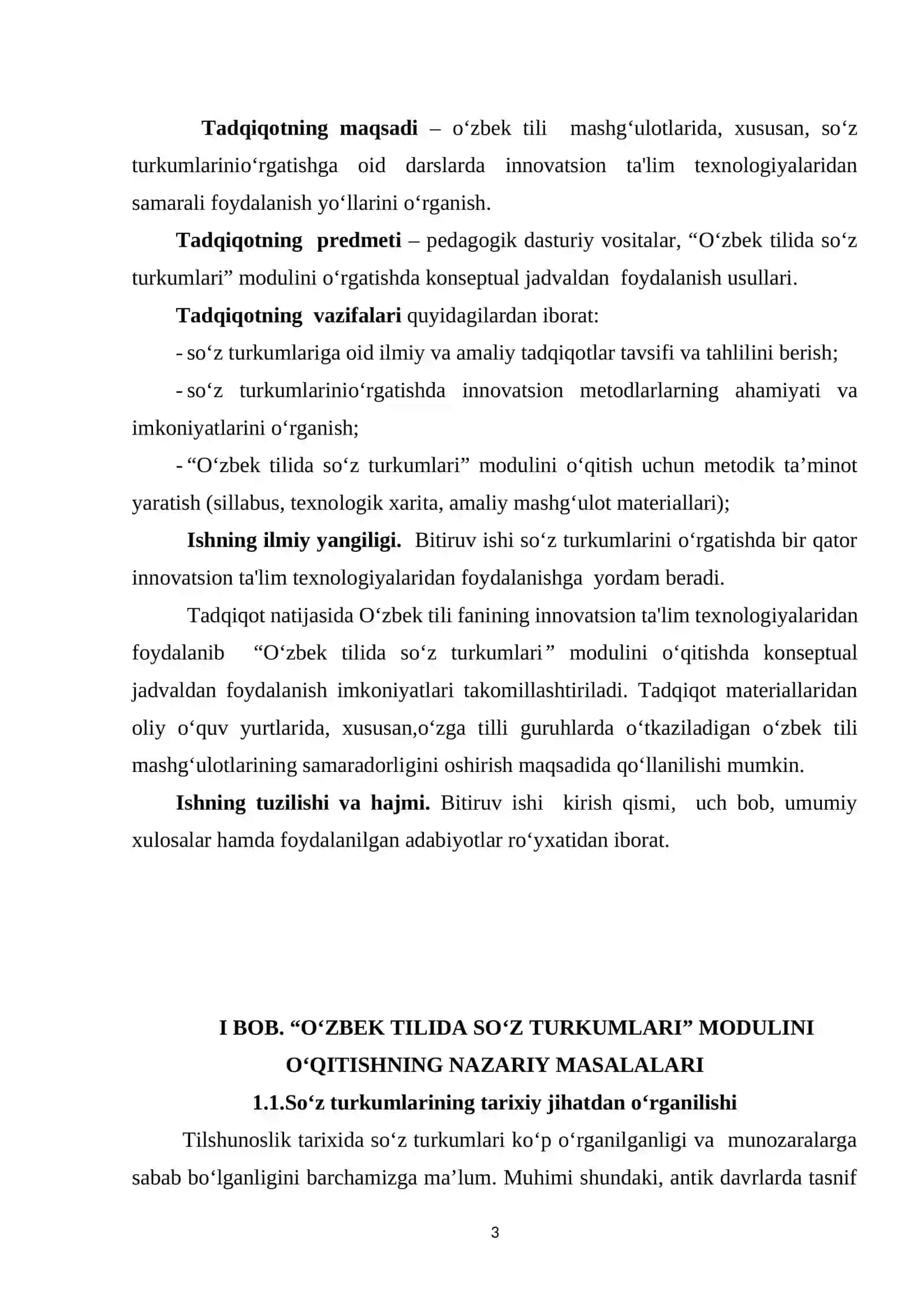 O`ZBEK TILIDA SO`Z TURKUMLARINI O`QITISHNING AMALIY ASOSLARI VA 4K MODELI 4