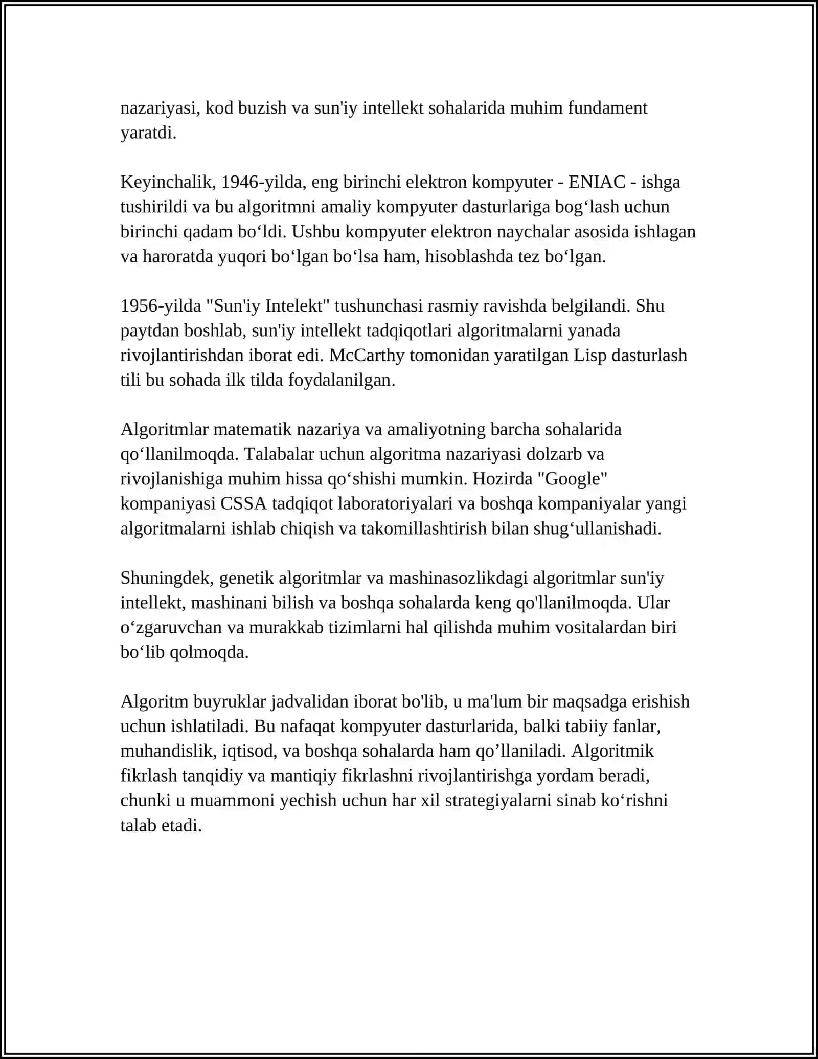 ALGORITMLAR 4