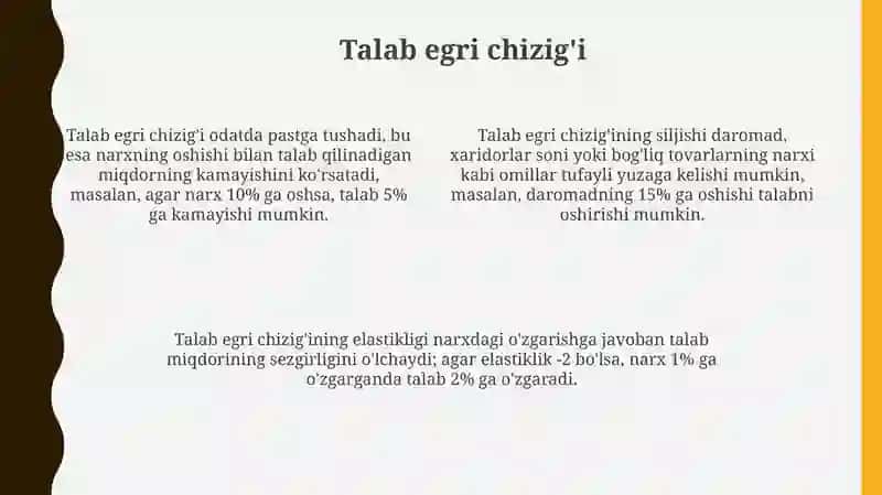 Talab va Taklif muvozanati 4